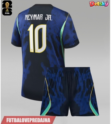 Lacne Dětský Futbalové dres Brazília Neymar Jr #10 MS 2026 Krátky Rukáv - Preč (+ trenírky)